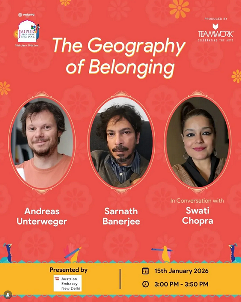 Das Bild zeigt das Poster von der Lesung bei JLF 2026.