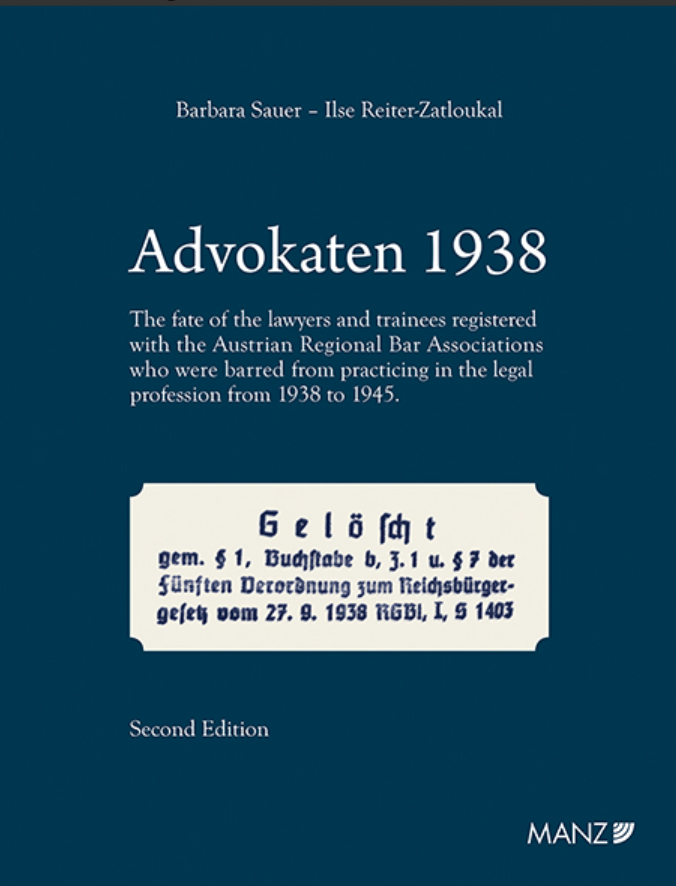 KFWashington Das Bild zeigt den Buchumschlag von Advokaten 1938.