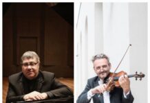 Kammermusikfestival Kamarihelmi / Botschaft Helsinki Das Bild zeigt Avo Kouyoumdjian und Johannes Meissl.