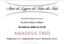 Amadeus Trio / Kulturforum Mailand Das Plakat zeigt ein Foto des Amadeus Trio