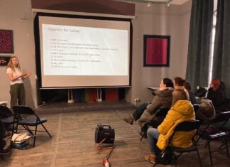 CREATIVE EUROPE WORKSHOP / Botschaft Chisinau Das Bild zeigt die Eröffnung des Workshops durch den EUNIC Moldova Vorsitz Dänemark.