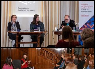 Ukraine Office Austria, Sektion V/OeAD-Kooperationsbüro Lemberg Auf dem Foto sind Halyna Kruk, Stefaniya Ptashnyk, Cornelius Hell / Iryna Tsilyk, Khrystyna Kasyanova