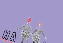 Schreibwettbewerb voixAUT / Kulturforum Paris Das Bild zeigt zwei Menschen, die auf einem Seil stehen und sich gegenseitig „Halt“ geben.