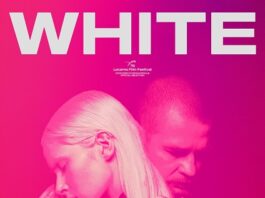 White Snail / Kulturforum Prag Das Bild zeigt ein pinkes Poster zum Film White Snail.