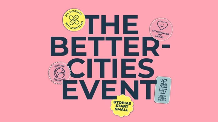 Das Bild zeigt die Drachenbrücke in Ljubljana und zwei Menschen mit Einhorn-Masken. Einer fährt ein Fahrrad mit Pflanzen und im Hintergrund ist die Burg zu sehen