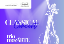 Klassisches Konzert / Kulturforum Sofia Das Bild zeigt das Plakat zum Konzert von mozARTE Trio am 21. April 2026.