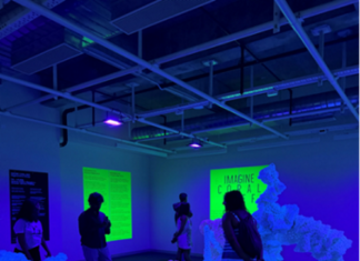 Imagine Coral Reef in Bengaluru / Kulturforum New Delhi Das Bild zeigt Besucher in der Ausstellung Imagine Coral Reef in Bengaluru