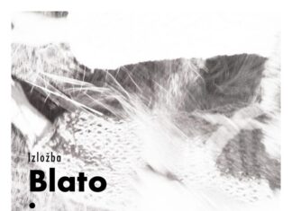 Schlamm und Wolle / Kulturforum Sarajewo Das Bild zeigt Text in schwarz vor einem schwarz-weißen/grauen Hintergrund