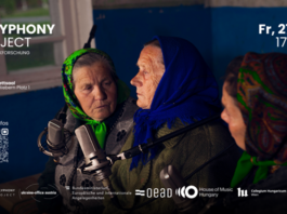 Mehrstimmigkeit in der ukrainischen Tradition – Ukraine Office Austria / OeAD Kooperationsbüro Lemberg Das Bild zeigt das Plakat zur Veranstaltung. Darauf sind drei alte Damen mit Kopftuch zu sehen.