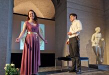 Homers Opernheld: Odysseus / Generalkonsulat München Das Bild zeigt die vortragenden Künstler: Elisabeth Zeiler und Hyunsik Ko