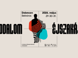 Lange Nacht der Literatur / Kulturforum Budapest Das Bild zeigt das Plakat der Veranstaltung mit allen wichtigen Informationen. Der Hintergrund ist beigefärbig.