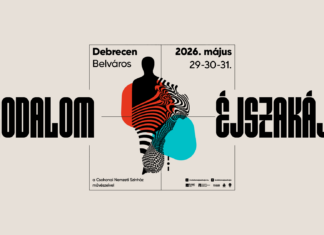 Lange Nacht der Literatur / Kulturforum Budapest Das Bild zeigt das Plakat der Veranstaltung mit allen wichtigen Informationen. Der Hintergrund ist beigefärbig.