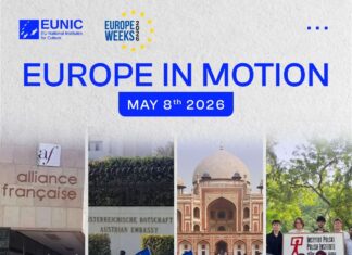 Europatag / Kulturforum New Delhi Das Bild zeigt das Veranstaltungsplakat