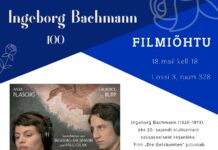 Ingeborg Bachmann 100 / Botschaft Tallinn Das Bild zeigt ein Werbeplakat des Filmabends.