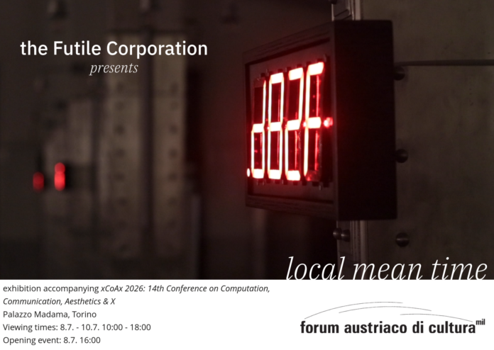 Ausstellungsplakat „local mean time