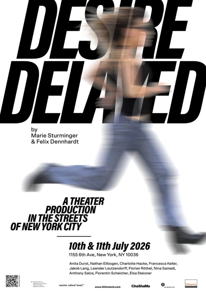 Werbeplakat mit dem Titel „Desire Delayed