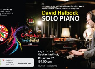 Klavierkonzert / Kulturforum New Delhi Das Bild zeigt die Einladung zum Konzert in Colombo.