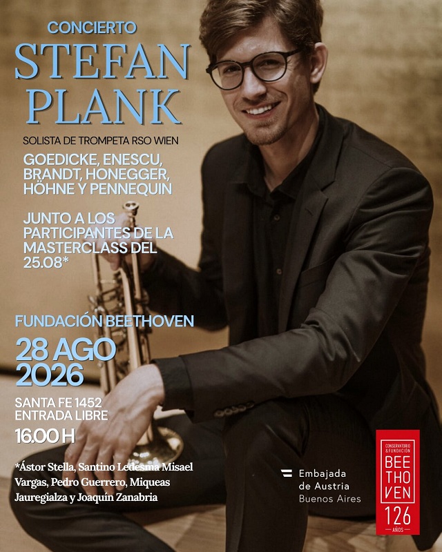 © Nadine Studeny, mit Text der Stiftung Beethoven Das Bild zeigt Stefan Plank im Hintergrund und die Daten des Konzerts.