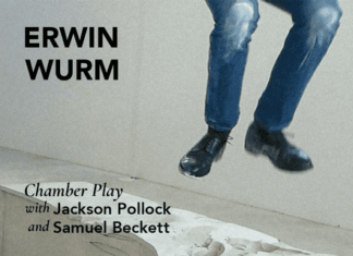 Erwin Wurm: Chamber Play / Kulturforum New York Das Bild zeigt ein Standbild aus Erwin Wurms Videoperformance Horse aus der Serie Performative Sculptures von 2015. Die Aufnahme entstand im Atelier des Künstlers.