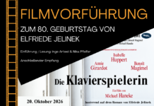 „Die Klavierspielerin“ / Kulturforum Brüssel Das Bild zeigt das Poster der Originalversion des Filmes.