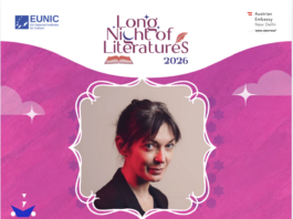 Long Night of LiteratureS / Kulturforum New Delhi Das Bild zeigt das Festivalplakat mit den teilnehmenden Autorinnen und Autoren.