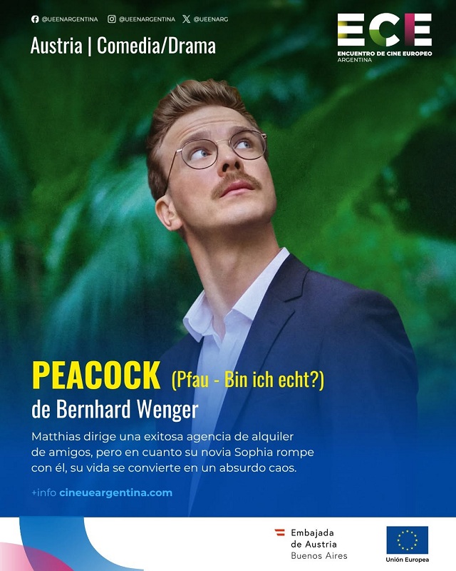Foto: Delegation der Europäischen Union in Argentinien Das Bild zeigt das Filmplakat von „Pfau – Bin ich echt?“.