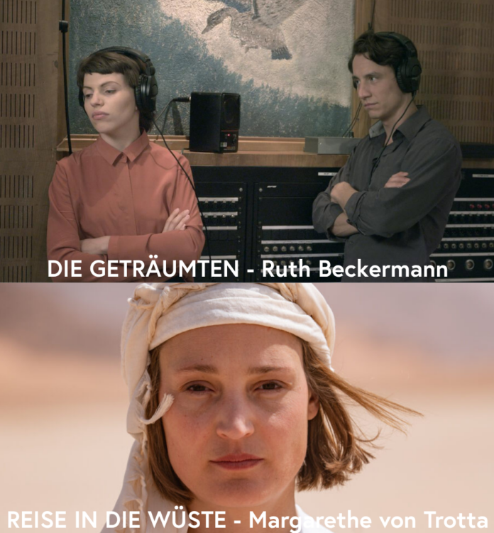 Das Bild zeigt zwei Standbilder aus den Filmen über Ingeborg Bachmann.