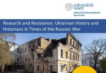 Research and Resistance / Ukraine Office Austria, Kooperationsbüro Lemberg Das Bild zeigt das Plakat zur Konferenz „Research and Resistance“.