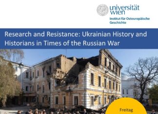 Research and Resistance / Ukraine Office Austria, Kooperationsbüro Lemberg Das Bild zeigt das Plakat zur Konferenz „Research and Resistance“.