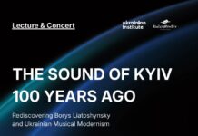 The Sound of Kyiv 100 Years Ago / Ukraine Office Austria, Kooperationsbüro Lemberg Das Bild zeigt das Veranstaltungsplakat zu „The Sound of Kyiv 100 Years Ago“.